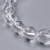 Natural Quartz Crystal Bead Stretch Bracelets BJEW-K213-28-3