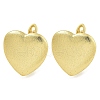 Heart Brass Hoop Earrings EJEW-Q390-09G-1