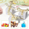 Wedding Paper Candy Gift Packaging Boxes with Polyester Ribbon CON-WH0105-08-4