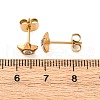 304 Stainless Steel Clear Cubic Zirconia Stud Earrings EJEW-Q044-06G-3