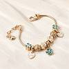 Alloy Enamel European Beads Charm Bracelets BJEW-F495-02G-4