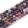 Natural Red Corundum/Ruby and Sapphire Beads Strands G-S361-2.5mm-013-1