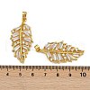 Rack Plating Brass Clear Cubic Zirconia Pendants KK-L236-04C-G-3