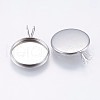 Tarnish Resistant 304 Stainless Steel Pendant Cabochon Settings STAS-I069-37-14MM-2
