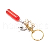 Resin & Glass & Alloy Keychain KEYC-JKC01158-03-4