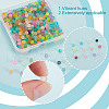 HOBBIESAY 5 Bags Transparent Frosted Glass Beads GLAA-HY0001-36B-5