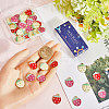 42Pcs 3 Colors Light Gold Plated Alloy Enamel Pendants FIND-SC0013-21-3