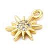 Brass Micro Pave Cubic Zirconia Charms KK-A240-23G-2