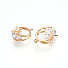 Brass Micro Pave Cubic Zirconia Pendants ZIRC-T016-24-2