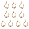 Rack Plating Brass Micro Pave Clear Cubic Zirconia Pendants ZIRC-SZ0004-04-1