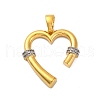 Brass Micro Pave Cubic Zirconia Pendants KK-V009-17G-1