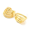 Rack Plating Brass Multi Lines Cuff Earrings EJEW-A028-53G-2