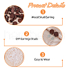 FIBLOOM 60Pcs Wood Stud Earrings Finding EJEW-FI0003-33E-4