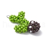 Handmade Glass Seed Beaded Cactus Pendants PALLOY-MZ00684-3