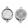 Tibetan Style Alloy Cabochon Connectors Settings TIBE-S322-010B-AS-RS-2
