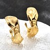 Ion Plating(IP) 304 Stainless Steel Round Stud Earrings EJEW-K244-44G-4