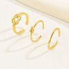 3Pcs 3 Styles Brass Knot Open Cuff Toe Rings for Daily GY1534-5