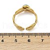 316 Stainless Steel with Natural Mixed Gemstone Cuff Rings RJEW-Z098-01G-04-5