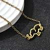 201 Stainless Steel Elephant Link Bracelets BJEW-B128-02G-2