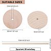 Olycraft 26 Sets Chinese Cherry Wood Unfinshed Wheel & Stick DIY-OC0004-16-3