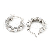 Rack Plating Brass Micro Pave Clear Cubic Zirconia Hoop Earring EJEW-C102-34P-2