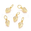 Brass Micro Pave Cubic Zirconia Charms X-ZIRC-G161-08G-1