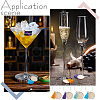 BENECREAT 24Pcs 8 Colors Flat Round Wood & Tassel Dangle Wine Glass Charms AJEW-BC0003-13-7