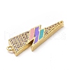 Eco-friendly Brass Micro Pave Clear Cubic Zirconia Pendants KK-D079-17G-02-3