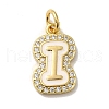 Brass Micro Pave Cubic Zirconia Pendants KK-K354-02G-I-1