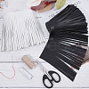 Gorgecraft 2M 2 Colors Faux Leather Fringe Trimmings DIY-GF0006-33-4