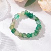 2Pcs Natural Agate Nuggets Beaded Stretch Bracelets for Men Women BJEW-JB11957-4