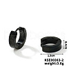 Fashionable Stainless Steel Mirror Polished Hoop Earrings for Hip-hop Street Style WQ4489-2-1