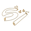Knot 304 Stainless Steel Pendant Necklaces & Bracelets & Stud Earrings Sets for Women SJEW-C004-16G-2