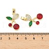 Brass Micro Pave Cubic Zirconia Pendants KK-S529-01G-3