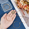 Beebeecraft 3 Pairs Brass Hoop Earrings for Women EJEW-BBC0001-66G-03-3