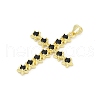 Brass Micro Pave Cubic Zirconia Pendants KK-D317-110G-2