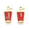 304 Stainless Steel Enamel Charms STAS-T065-66G-01-1