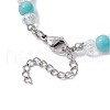 Synthetic Turquoise Beads Stretch Bracelets for Women BJEW-TA00601-4