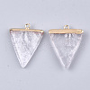 Electroplate Natural Quartz Crystal Pendants G-S344-49E-2