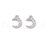 Brass Micro Pave Clear Cubic Zirconia Pendants KK-K351-44A-P-1