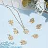 Beebeecraft 10Pcs Christmas Rack Plating Brass Pendants ZIRC-BBC0002-85-4