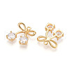 Brass Micro Pave Cubic Zirconia Pendants KK-N261-88G-2