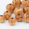 Olycraft 180Pcs 3 Style Round Natural Wood Beads WOOD-OC0001-94-4