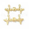 Rack Plating Brass Connector Charms KK-B065-25G-1