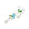 4Pcs Glass & ABS Imitation Pearl Pendant Decoration HJEW-TA00352-5