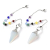 Opalite Hexagonal Pointed Dowsing Pendulums G-P552-05P-01-1