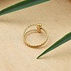 Ion Plating(IP) 304 Stainless Steel Cuff Rings RJEW-P131-02G-3