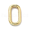Rack Plating Brass Micro Pave Cubic Zirconia Linking Rings KK-D078-03G-03-3