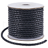 SUNNYCLUE 1 Roll 10M Round Braided Cowhide Cords WL-SC0001-03A-1