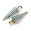 Natural Mixed Stone Pointed Pendants G-D089-01G-3